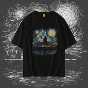 Drop Shoulder T-Shirt (Sherlock x Starry Night)