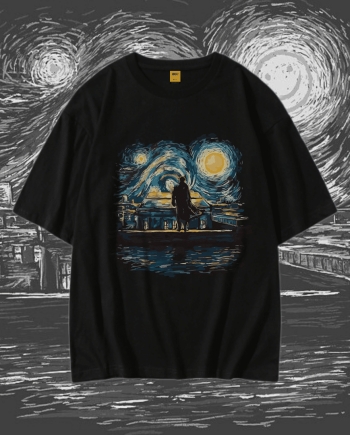 Drop Shoulder T-Shirt (Sherlock x Starry Night)