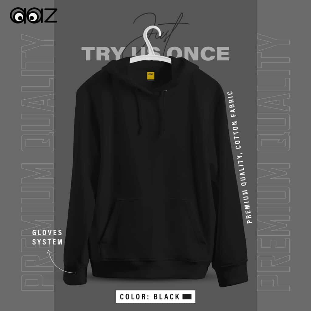 Basic Premium Oversized Hoodie (Black)