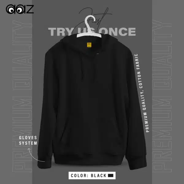 Basic Premium Oversized Hoodie (Black)