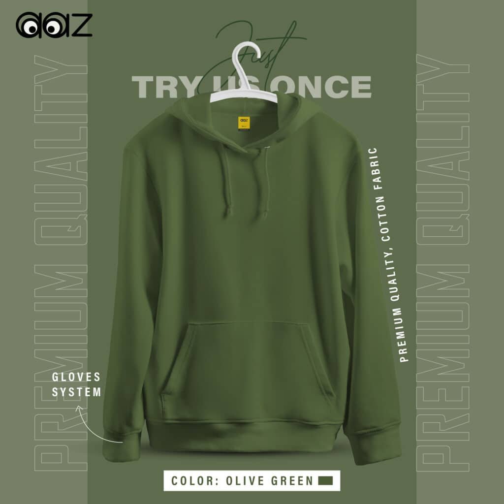 Basic Premium Oversized Hoodie (Olive Green)