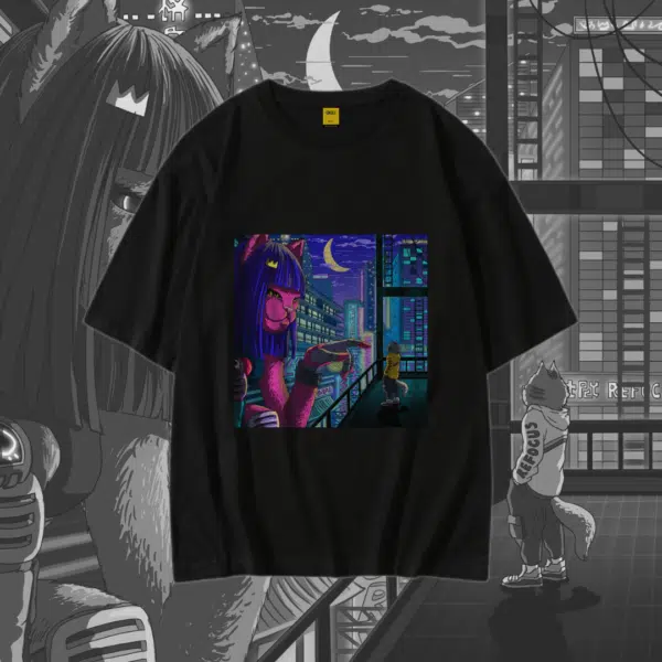Drop Shoulder T-Shirt (Universe of Refocus)
