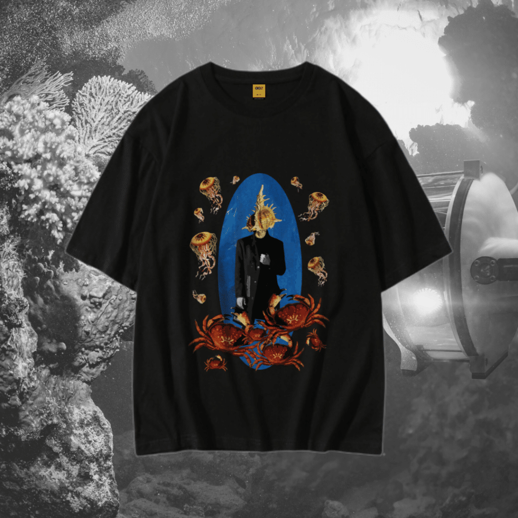 Drop Shoulder T-Shirt (Seashell Man)