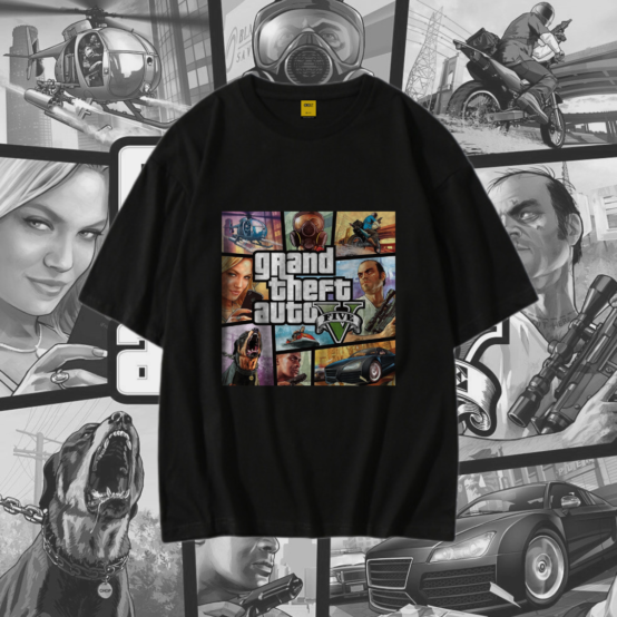 Dhurandhar GTA Style Drop-Shoulder T-Shirt – Men & Women | Black main image 0