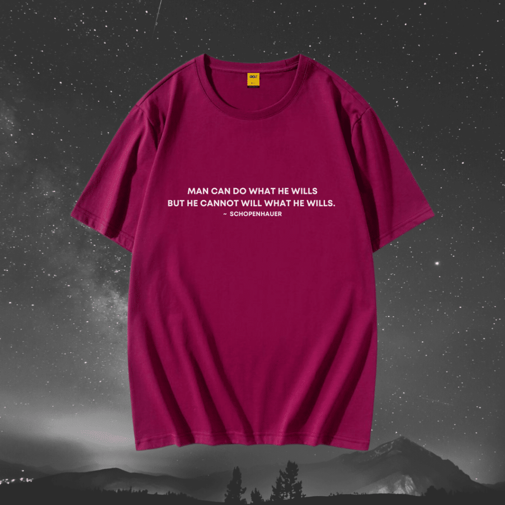 Drop Shoulder T-Shirt (Schopenhauer Quotes)