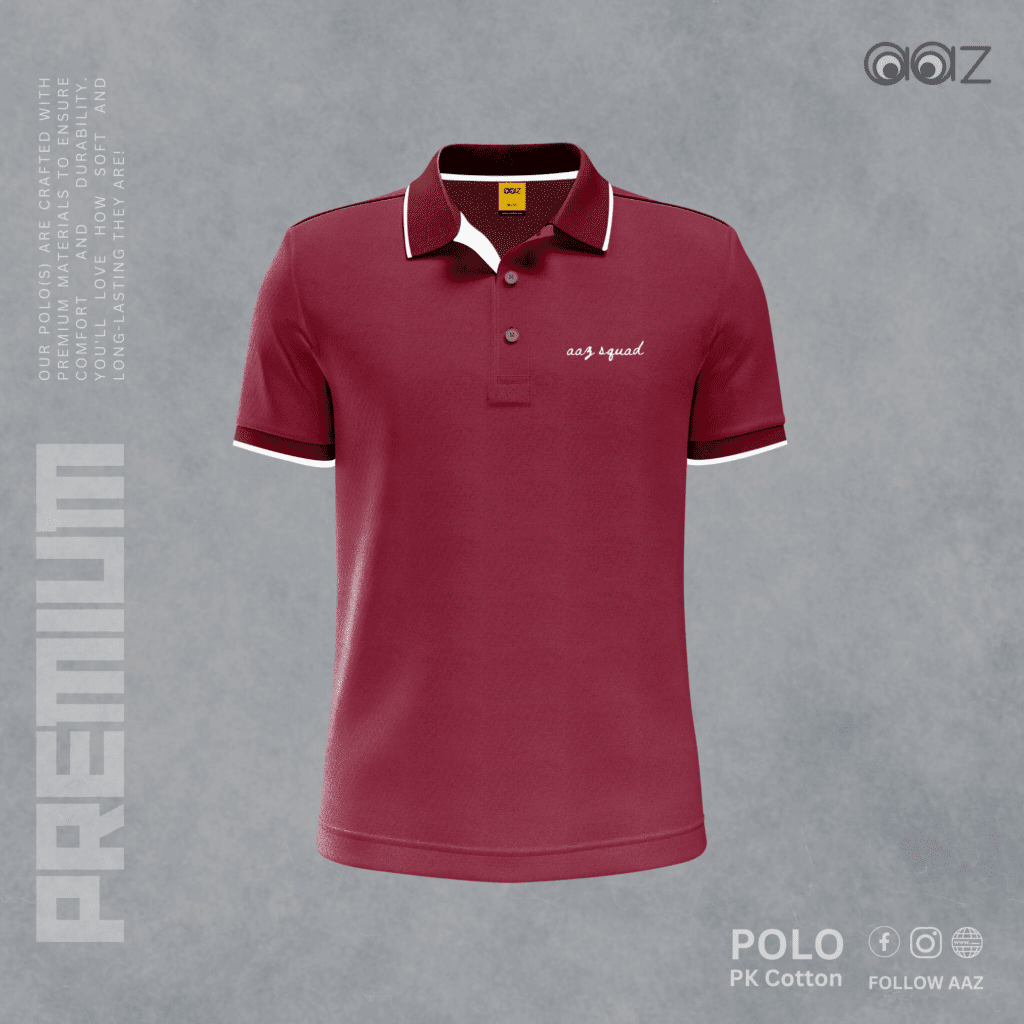 Premium Polo T-Shirt (Maroon)