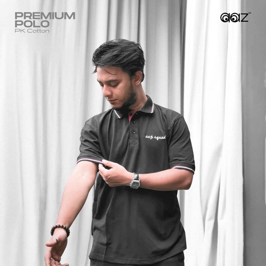 Premium Polo T-Shirt (Black)