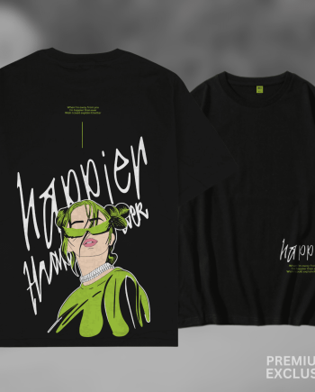 Premium Drop Shoulder T-Shirt (Happier: Billie Eilish)