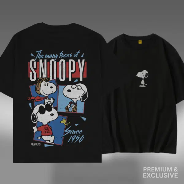 Premium Drop Shoulder T-Shirt (Snoopy)