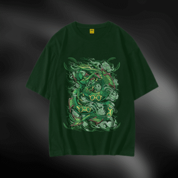 Drop Shoulder T-Shirt (Green Dragon)