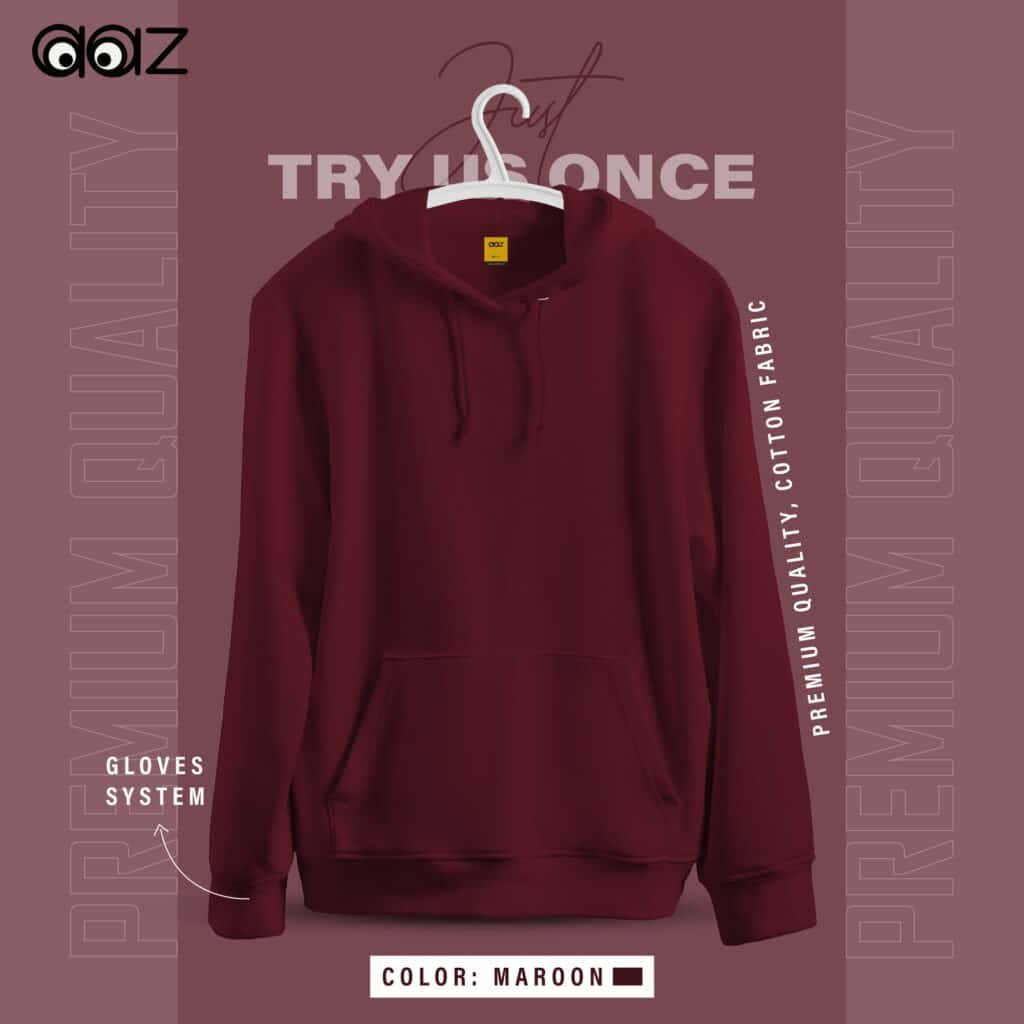 Basic Premium Oversized Hoodie (Maroon)