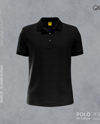 Solid Polo T-Shirt (Black)