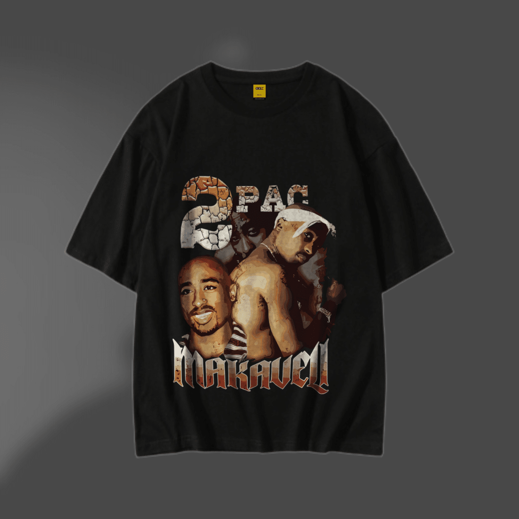[Black Friday Sale] Oversized Drop Shoulder T-Shirt: 2Pac