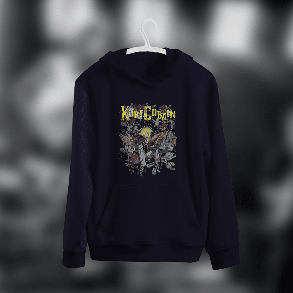 Premium Drop Shoulder Hoodie (Kurt Cobain)