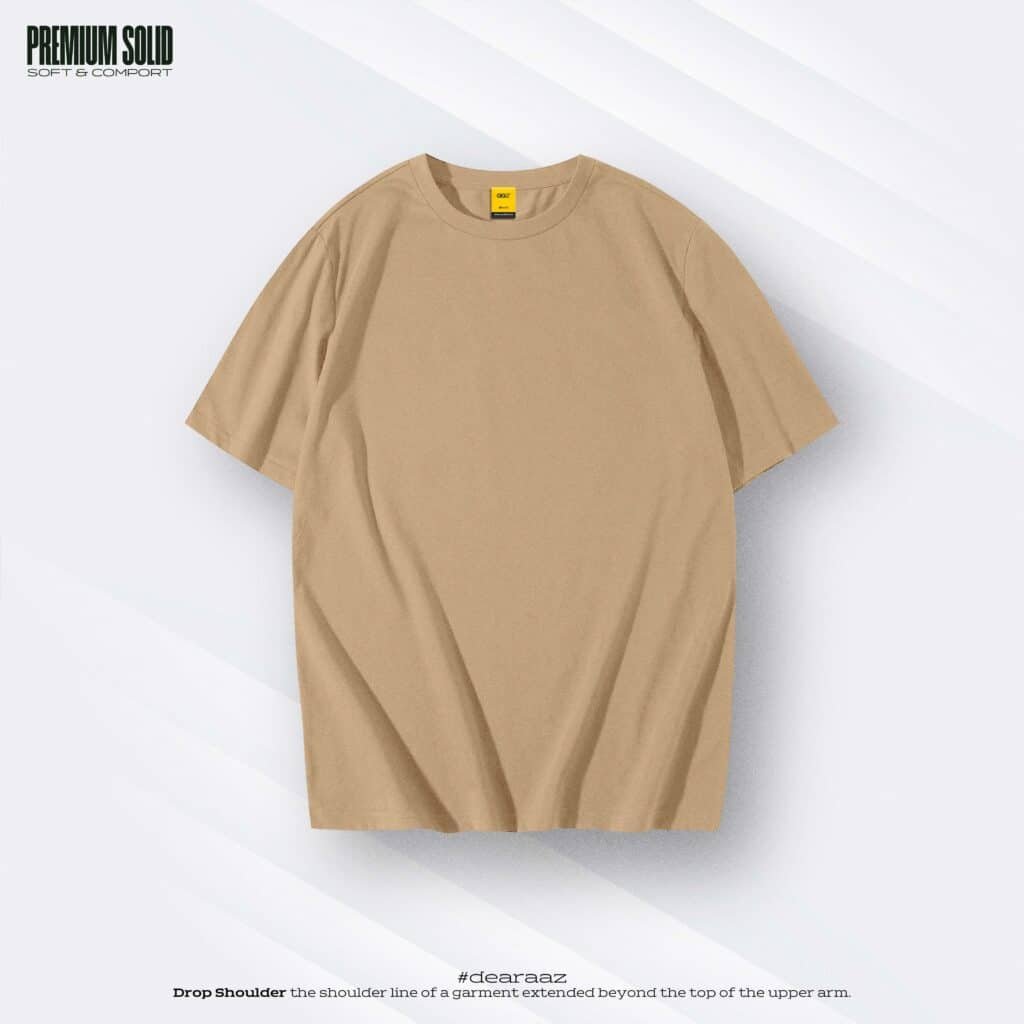 Basic Drop Shoulder T-Shirt (Brown)