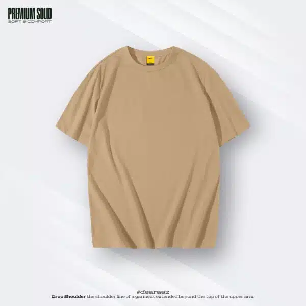 Basic Drop Shoulder T-Shirt (Brown)