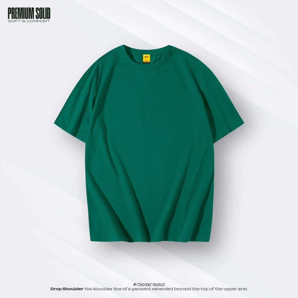 Basic Drop Shoulder T-Shirt (Bottle Green)