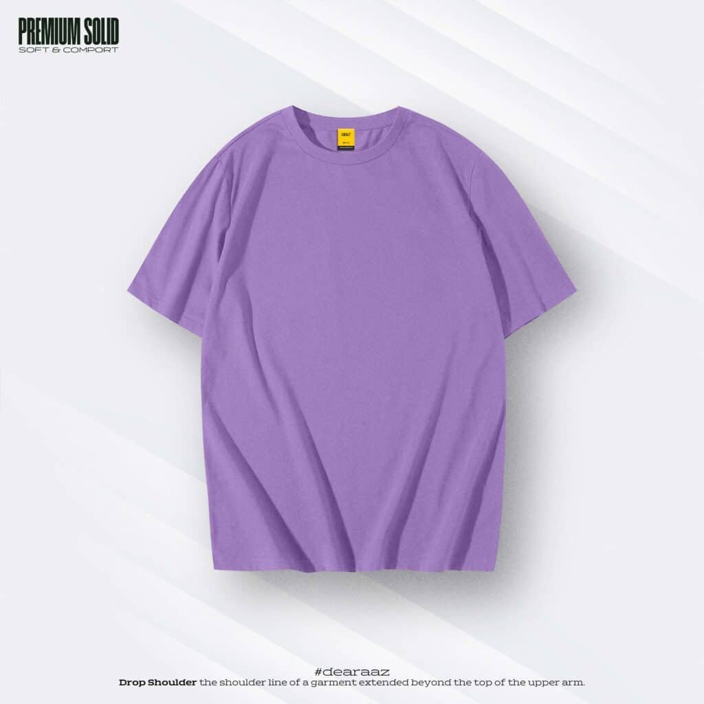 Basic Drop Shoulder T-Shirt (Lavender)