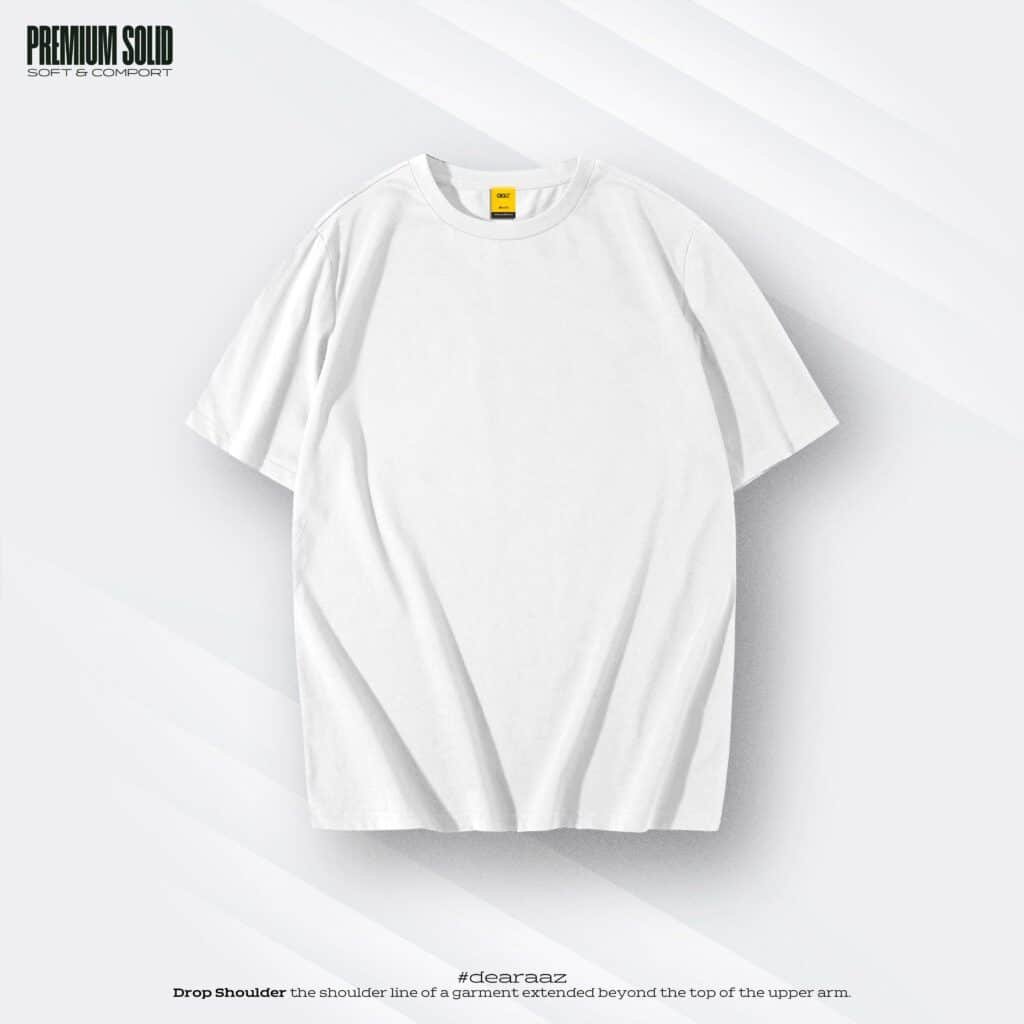 Basic Drop Shoulder T-Shirt (White)