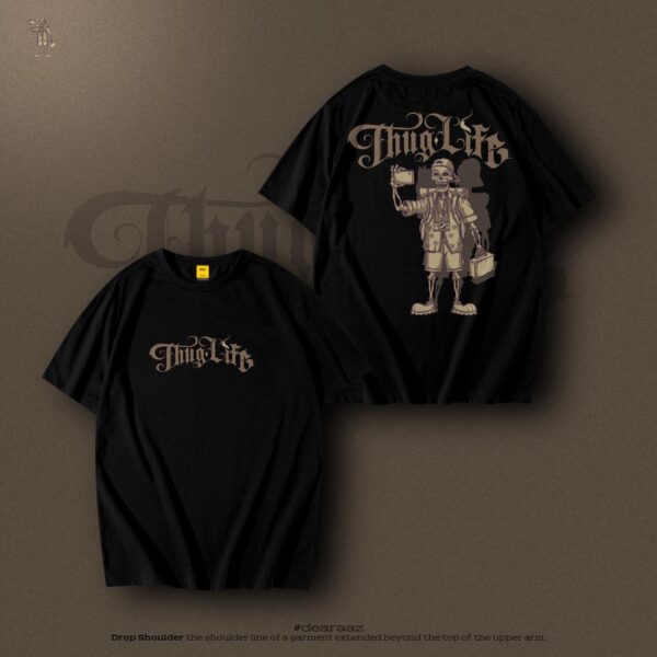 Drop Shoulder T Shirt (Thug Life)