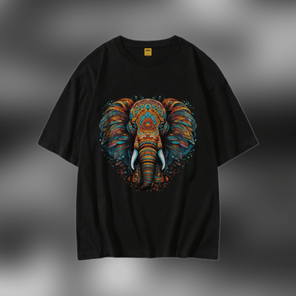 Drop Shoulder T-Shirt (Elephant) - Image 2