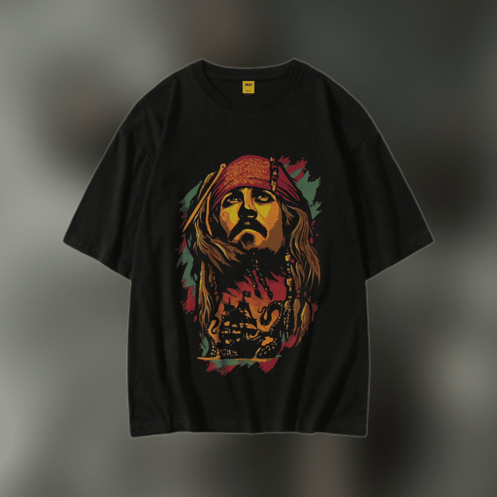Drop Shoulder T-Shirt (Captain Jack Sparrow)