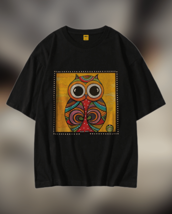 Drop Shoulder T-Shirt (Owl)