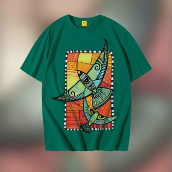 Drop Shoulder T-Shirt (Birds)