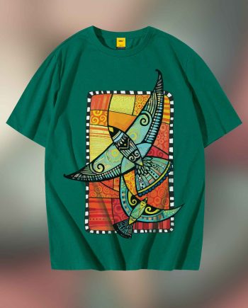 Drop Shoulder T-Shirt (Birds)