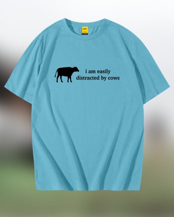 Drop Shoulder T-Shirt (Cow 02)