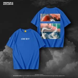 Premium Drop Shoulder T-Shirt (Love Sky)