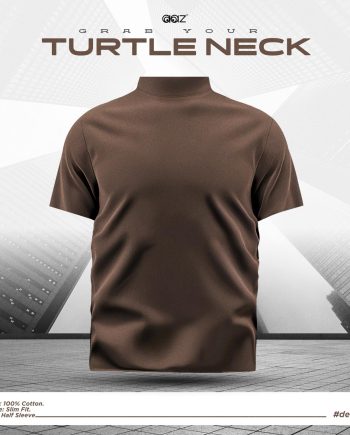 Half Sleeve Turtle Neck (Brown)