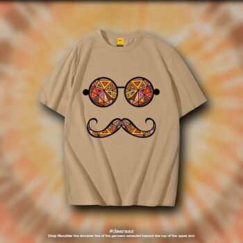 Drop Shoulder T-Shirt (Mustache)