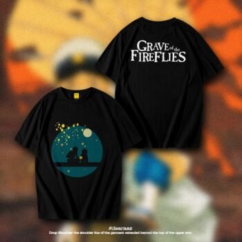 Drop Shoulder T Shirt (Grave of the Fireflies)