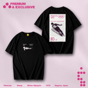 Premium Drop Shoulder T-Shirt (Olympics Stamp)