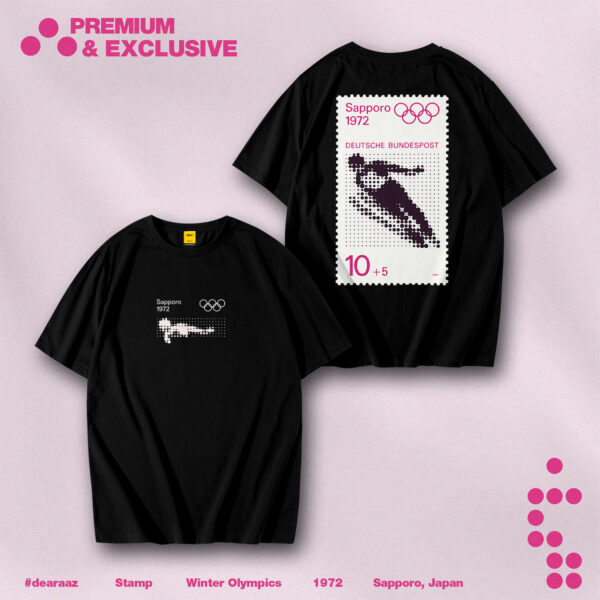 Premium Drop Shoulder T-Shirt (Olympics Stamp)