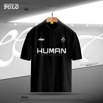 Drop Shoulder Polo T-Shirt (HWA:Human With Attitude)