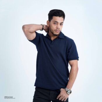 Premium Buttonless Polo (Neavy Blue)