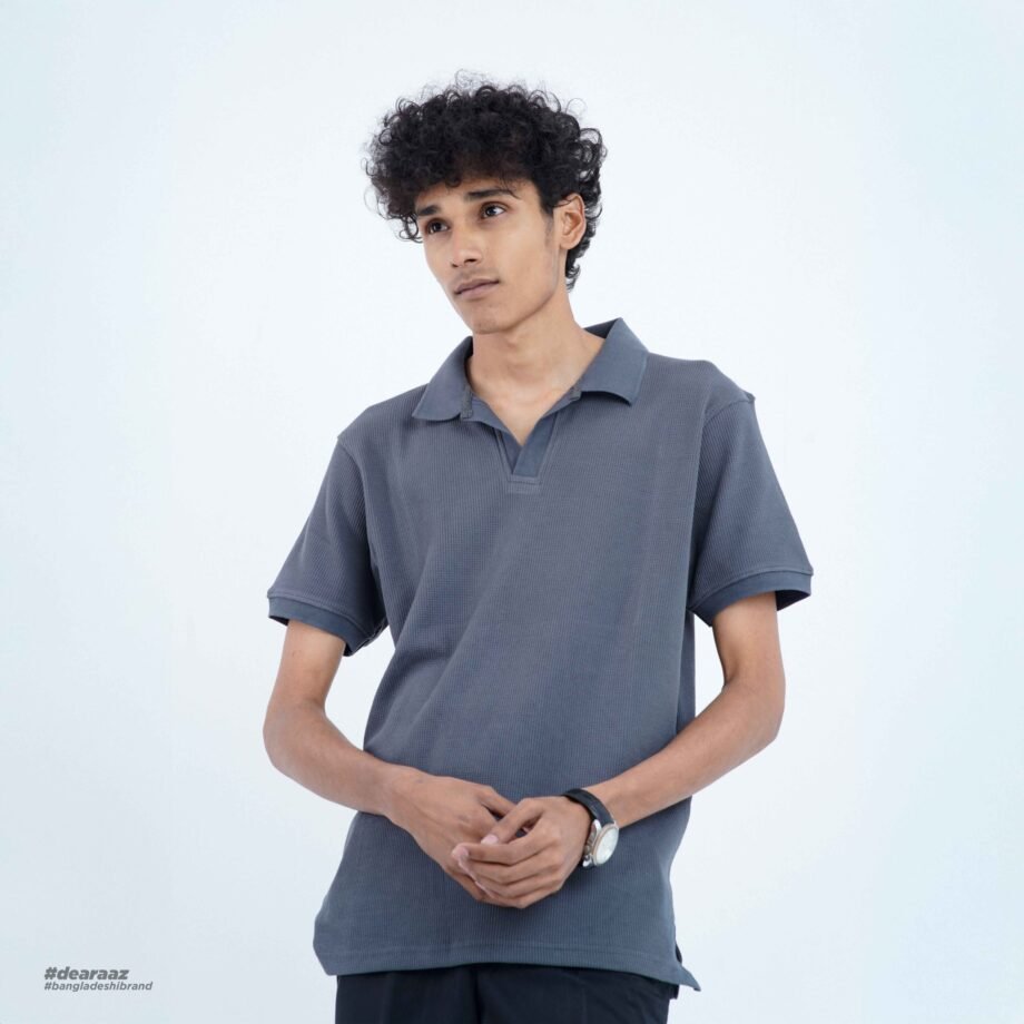 Premium Buttonless Polo (Gray)