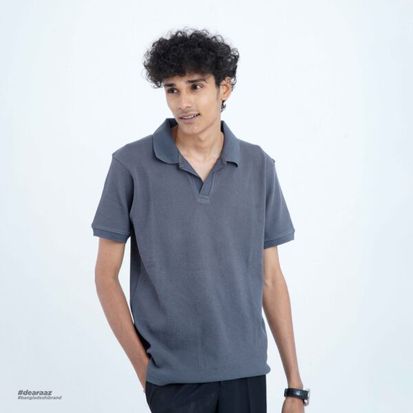 Premium Buttonless Polo (Gray)