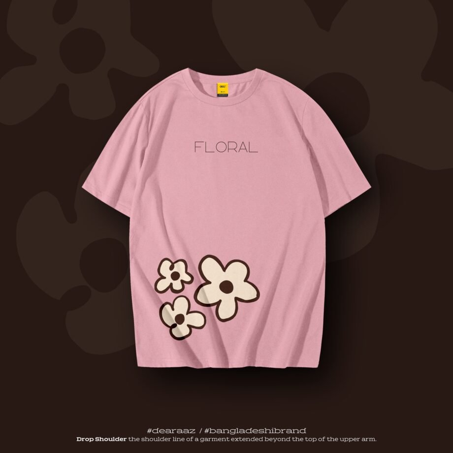 Drop Shoulder T-Shirt (Floral)