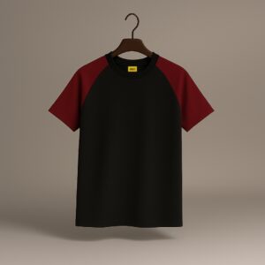 Premium Half Sleeve Raglan T-Shirt (Black)