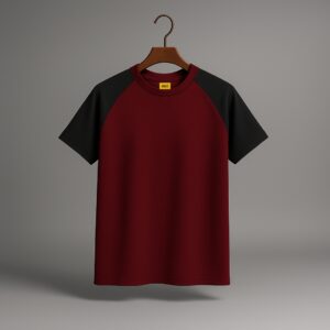 Premium Half Sleeve Raglan T-Shirt (Maroon)