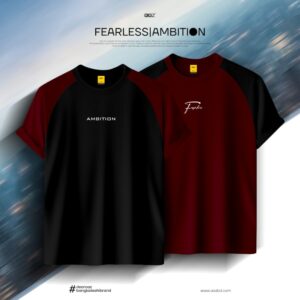 Fearless Ambition Combo - Half Sleeve Raglan T-Shirt