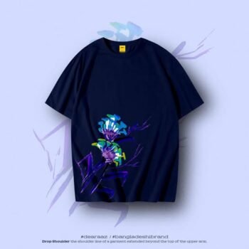 Premium Drop Shoulder T-Shirt (Blue Burst)