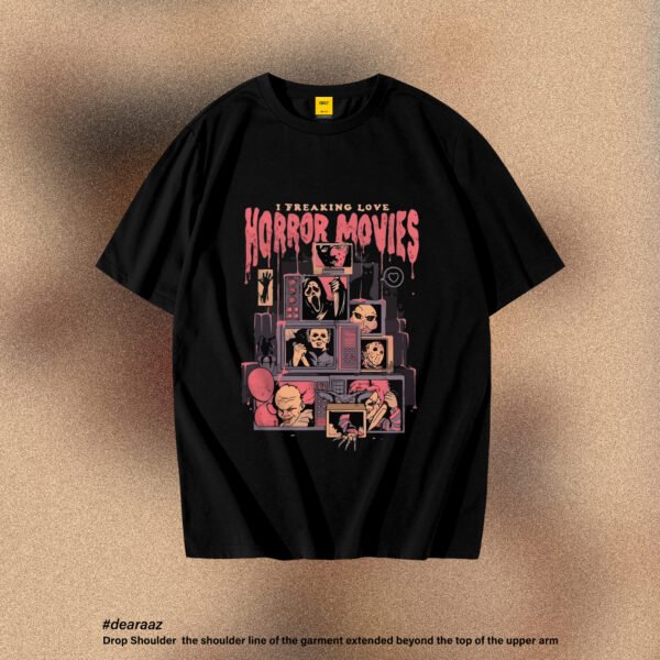 Drop Shoulder T-Shirt (Horror Movie)
