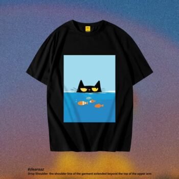 Drop Shoulder T-Shirt (Cat Fish)