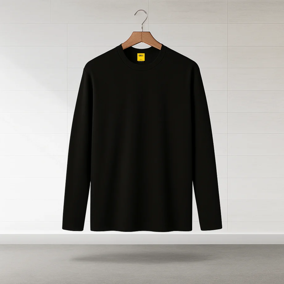 Basic Long Sleeve T-Shirt – Black