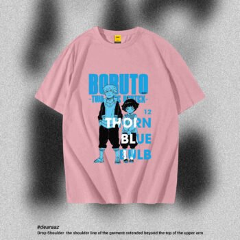 Drop Shoulder T-Shirt (Boruto X Bleach)