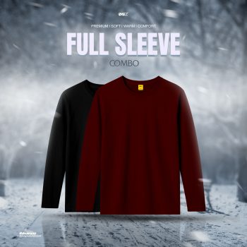 Best Deal: Solid Full Sleeve T-Shirt(2 Pieces)